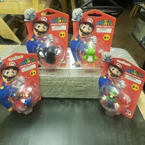 2007‎ Nintendo Super Mario Mini Figures NEW Sealed Mario Luigi Yoshi Bullet Bill